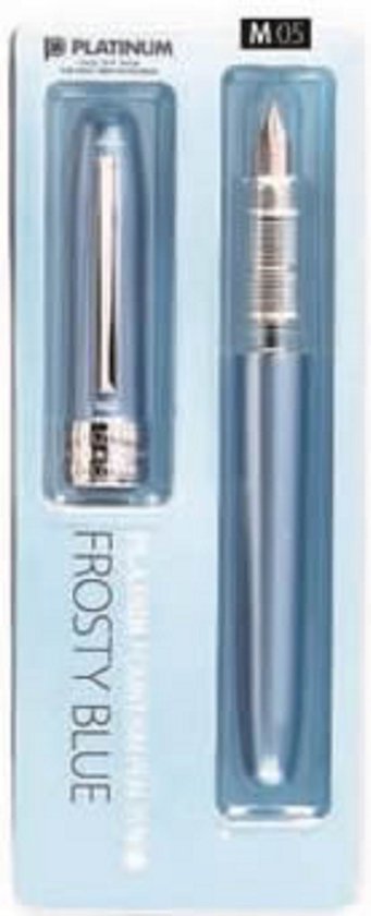 Platinum Japan - Plaisir Fountain Pen - Medium - Vulpen - FrostyBlue - penpunt: Medium 05 - Met extra vullingen Rood