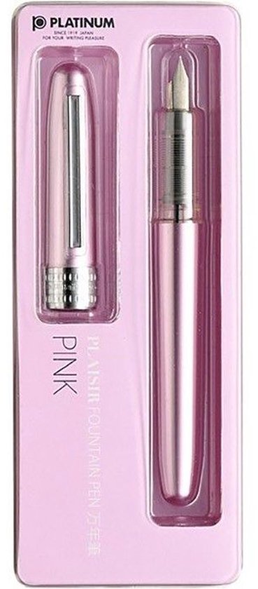 Platinum Japan - Plaisir Fountain Pen - FIJN - Vulpen - Roze - penpunt: fijn 03 - Met extra navullingen Rood