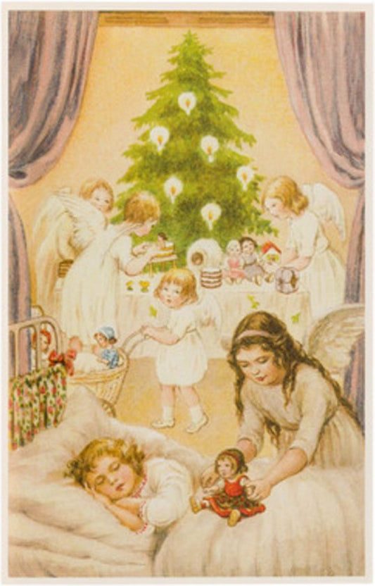 Nostalgische kerstkaarten - 6 stuks - Klassieke Vintage afbeeldingen - Winter - Sneeuw - Feestelijk - Jaarwisseling - Oude Brocante kerstkaarten