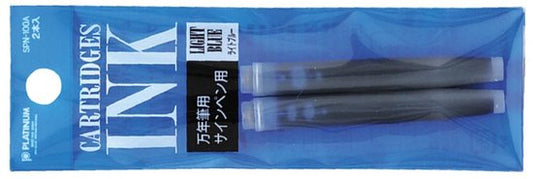Platinum - Preppy Fountain pen Japan - Extra Fine - 0,2 - ZWART - vullingen LICHTBLAUW