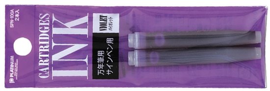 Platinum - Preppy Fountain pen Japan - Fine - 0,3 - GROEN - vullingen PAARS