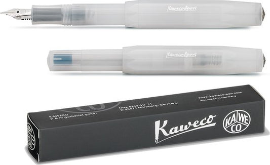 Kaweco - FROSTED SPORT COCONUT Fountain Pen - Breed - Oktogonal Clip Chrome - Doosje Vullingen