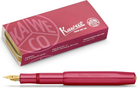 Kaweco Cadeauset - Vulpen - ALUMINIUM SPORT - Sport Aluminium Ruby Red - Breed - Vintage blikje - Extra Doosje Vullingen