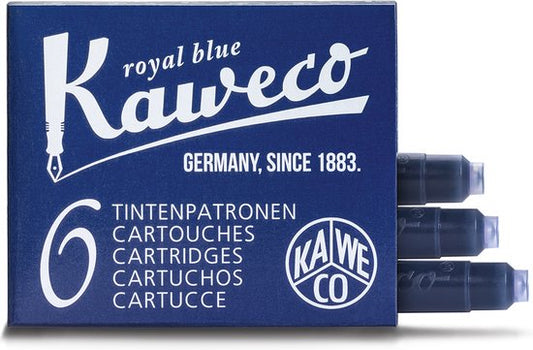 Kaweco Vulpen vullingen 6 doosjes, 4x Grijs, 2x Midnight Blue