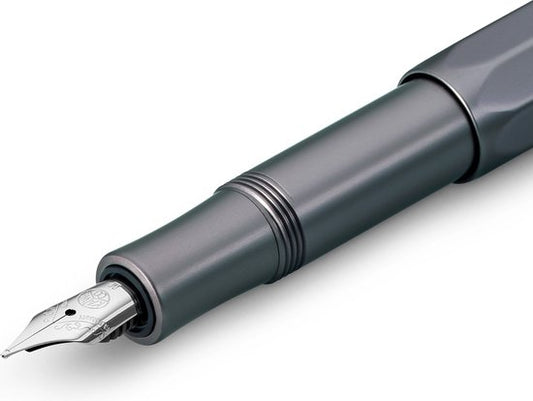 Kaweco Cadeauset - Vulpen - ALUMINIUM SPORT - SILVER MAT GREY - Extra Fine - Vintage blikje - Extra Doosje Vullingen