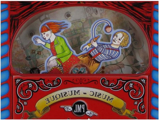 Muziekdoos Theater - Muziekdoos Automaten - Decoratie Woonkamer - Geanimeerde Figuren - 20 x 147 x 6 cm - Metaal