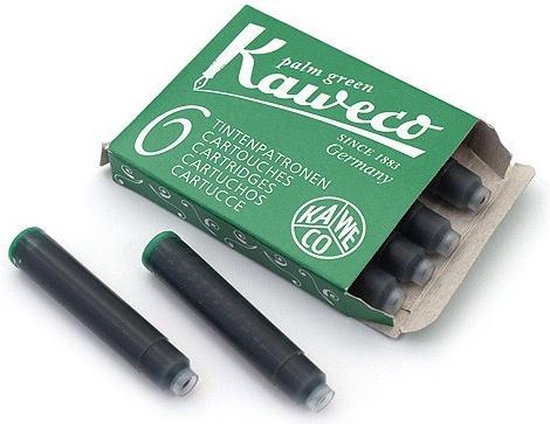Kaweco Vulpen vullingen Groen, Palm Groen, 6 doosjes