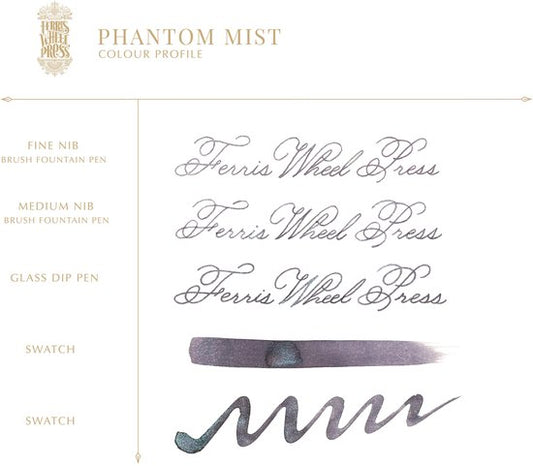 Ferris Wheel Press - schrijfinkt - klein flesje 10cc - FerriTales | Bestiary Series - Phantom Mist Ink 10ml