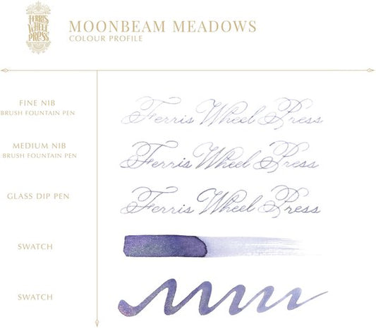 Ferris Wheel Press - schrijfinkt - klein flesje 10cc - FerriTales | Bestiary Series - Moonbeam Meadows Ink 10ml
