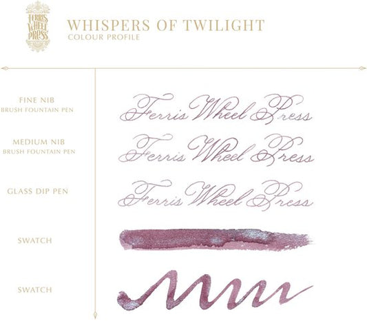Ferris Wheel Press - schrijfinkt - klein flesje 10cc - FerriTales | Bestiary Series - Whispers of Twilight Ink 10ml- Everyday Collection
