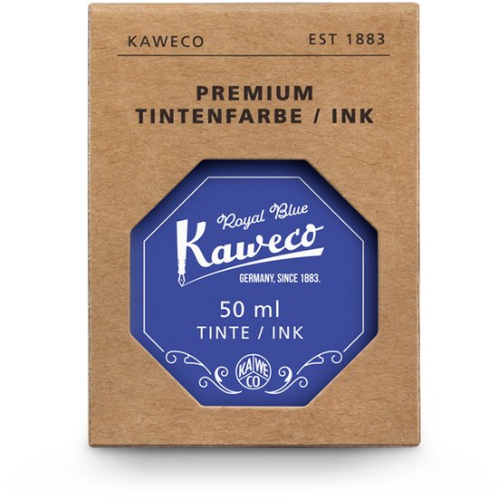 Kaweco - Ink bottle - Royal Blue - potje vulpeninkt - Blauwe originele Kaweco-inkt in 50 ml glas Royal Blue