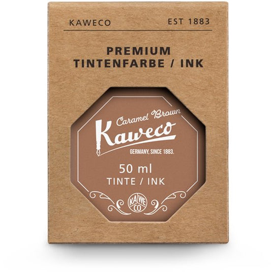 Kaweco - Ink bottle - Caramel Brown - potje vulpeninkt - Bruine originele Kaweco-inkt in 50 ml glas