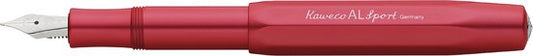 Kaweco Cadeauset Vulpen AL Sport Deep Red Vulpen in vintage blik met doosje vullingen -Fine