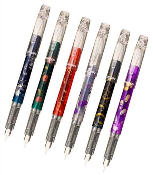 Platinum Preppy Modern Maki-e 2nd Edition Fountain Pen - Fine – Citrus Tachibana vulpen – Groen - Limited Edition - Met vullingen