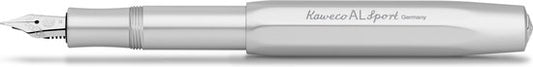 Kaweco Cadeauset - Vulpen - Nostalgic Octagonal Clip CHROME - ALUMINIUM SPORT - Sport Aluminium Silver (MAT) - Breed - Vintage blikje - Extra Doosje Vullingen