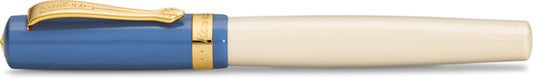 Kaweco - Vulpen - Kaweco STUDENT Fountain Pen 50's Rock - Blauw Ivory - Met extra doosje vullingen - Extra Breed