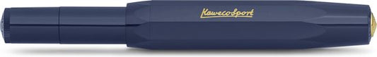 Kaweco - CLASSIC SPORT NAVY Fountain Pen - Medium - Oktogonal Clip Vergoldet - Doosje Vullingen