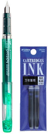 Platinum - Preppy Fountain pen Japan - Fine - 0,3 - GROEN - vullingen DONKERBLAUW