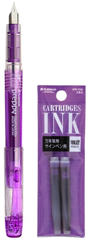 Platinum - Preppy Fountain pen Japan - Fine - 0,3 - PAARS - vullingen PAARS