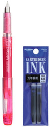 Platinum - Preppy Fountain pen Japan - Fine - 0,3 - ROZE - vullingen DONKERBLAUW