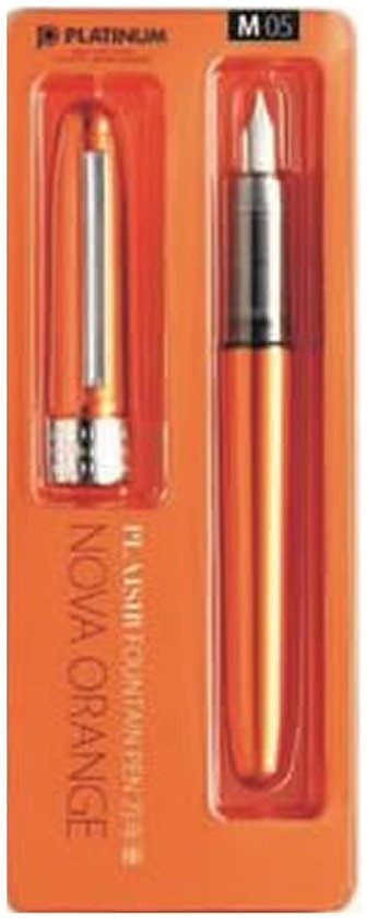 Platinum Japan - Plaisir Fountain Pen - Medium - Vulpen - Oranje - penpunt: Medium 05 - Met extra vullingen Oranje