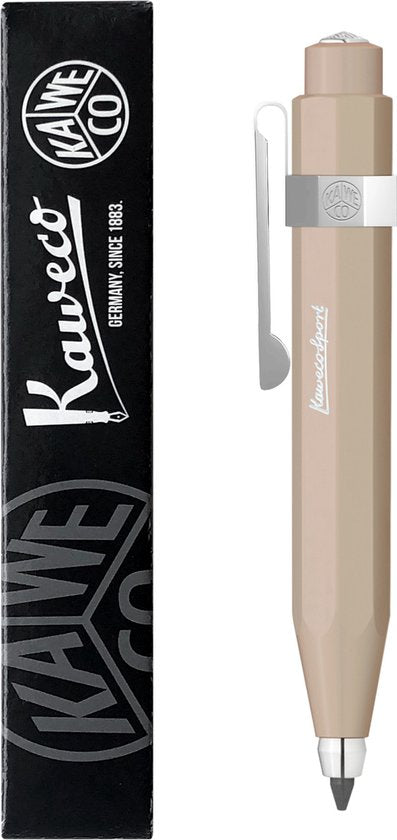 Kaweco - Vulpotlood 3,2 - Skyline Sport - Oktogonal Clip Chrome - Macchiato (Bruin) - Met doosje vullingen Zwart - Doosje vullingen 3 kleur