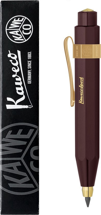 Kaweco - Vulpotlood - 3,2 - Sport Classic Burgundy - Nostalgic Octagonal Clip Vergoldet