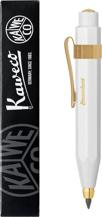 Kaweco - Vulpotlood - 3,2 - Sport Classic White - Nostalgic Octagonal Clip Vergoldet