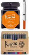 Kaweco - Ink bottle en Standaard Converter - Sunrise Orange - potje vulpeninkt - oranje originele Kaweco-inkt in 50 ml glas - Converter met oranje achterkant - doosje 10 patronen
