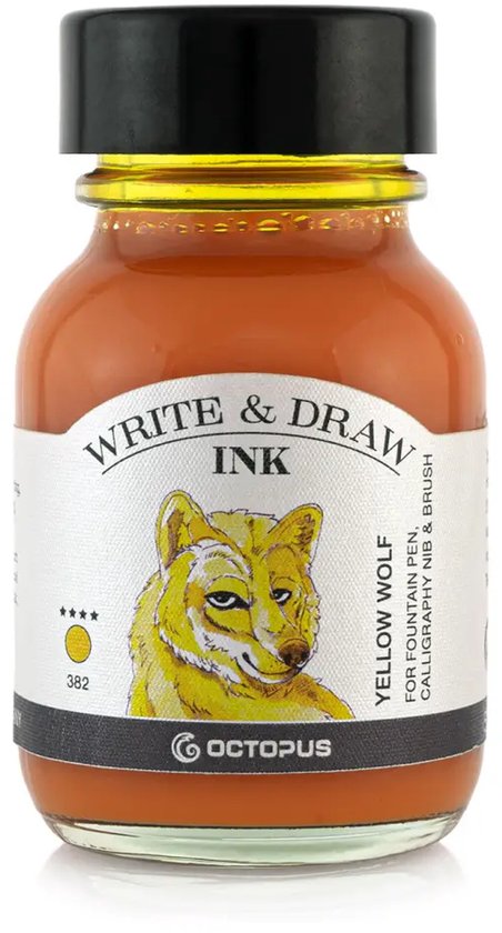 Octopus - Schrijfinkt - Tekeninkt - 50 ml - Yellow Wolf