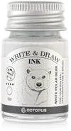 Octopus - Art Material - 2 potjes inkt 10ml - White Polar Bear - Black Elephant