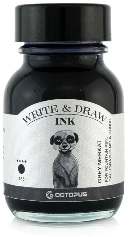 Octopus Schrijf- en Tekeninkt, 50 ml Grey Merkat