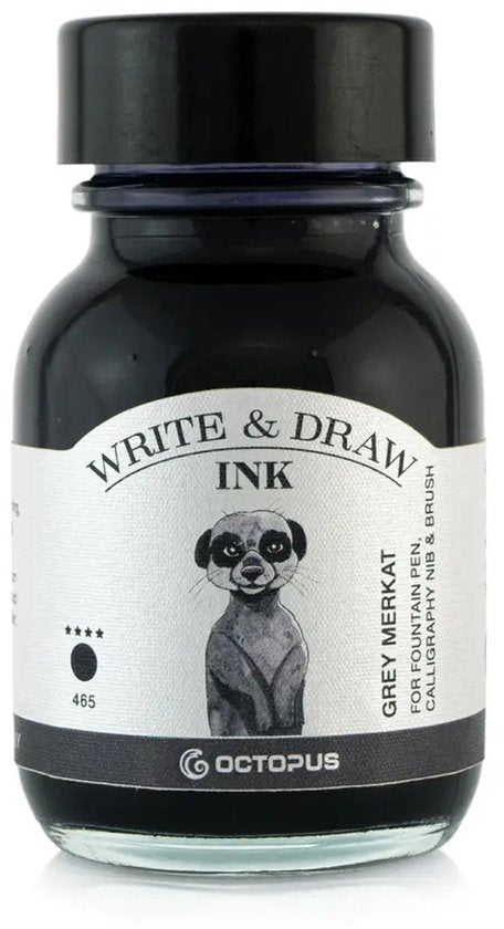 Octopus Schrijf- en Tekeninkt, 50 ml Grey Merkat