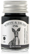 Glazen dip pen set in doosje - Groen - Potje Octopus inkt grey kangeroo