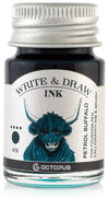 Octopus Write and Draw Ink Set BASIC MIX, watervaste inkt voor schrijven en tekenen, kalligrafie inkt, lichtechte tekeninkt voor vulpen, glaspen, penseel, 6 x 10 ml