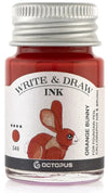 Glazen dip pen set in doosje - Groen - Potje Octopus inkt oranje bunny