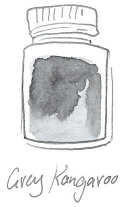 Glazen dip pen set in doosje - Groen - Potje Octopus inkt grey kangeroo