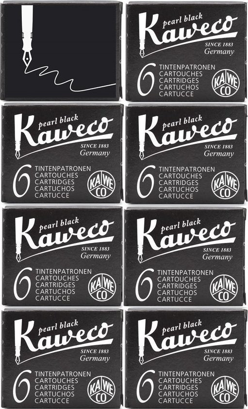 Kaweco - Vulpen vullingen - Zwart Pearl Black - 8 doosjes