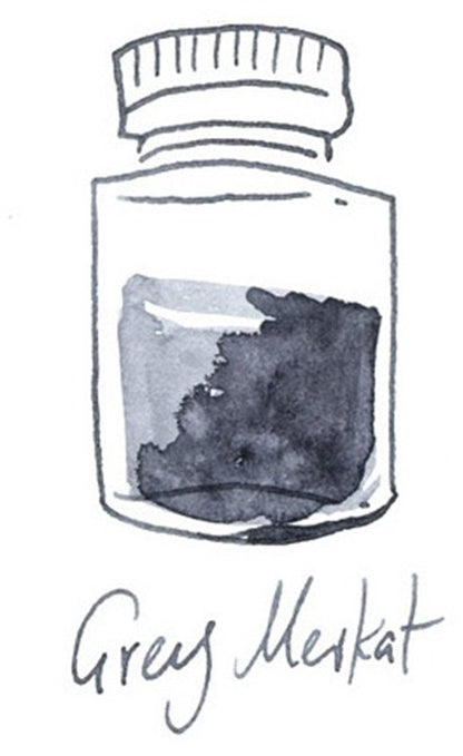 Glazen dip pen set Oranje - Potje Octopus inkt grey merkat