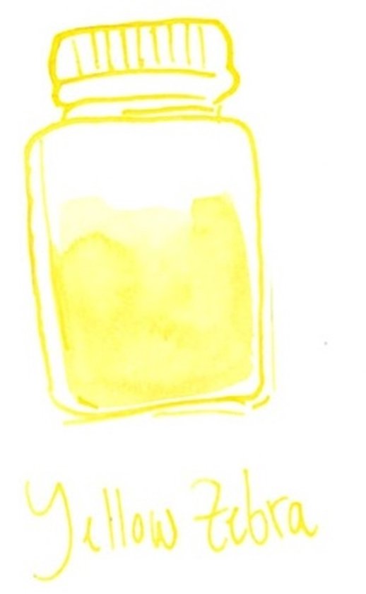 Glazen dip pen set Blauw - Potje Octopus inkt yellow zebra
