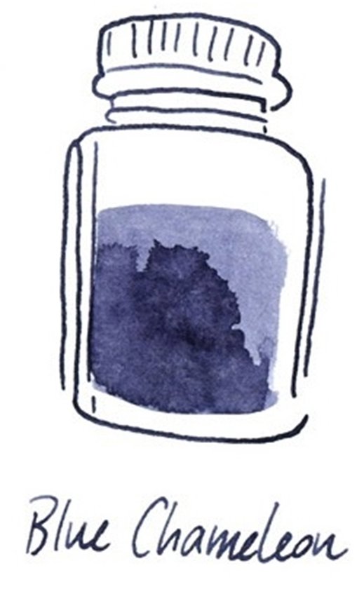 Glazen dip pen set in doosje - Groen - Potje Octopus inkt blauw-blue chameleon