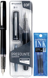 Platinum - Preppy - Prefounte Vulpen - Fine - Graphite Blue - Met Lichtblauwe vullingen