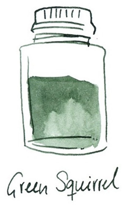 Glazen dip pen set Oranje - Potje Octopus inkt green aquirrel