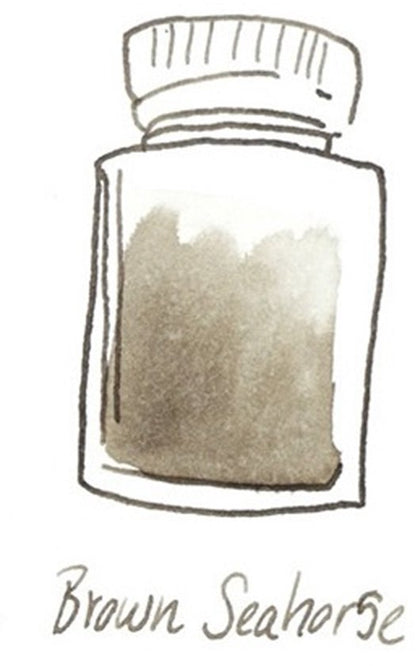 Glazen dip pen set in doosje - Groen - Potje Octopus inkt brown seahorse