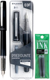 Platinum - Preppy - Prefounte Vulpen - Fine - Graphite Blue - Met Groene vullingen