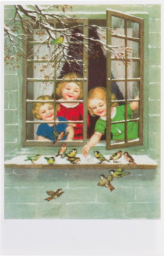 Nostalgische kerstkaarten - 15 stuks - Klassieke Vintage afbeeldingen - Winter - Sneeuw - Feestelijk - Jaarwisseling - Oude Brocante kerstkaarten