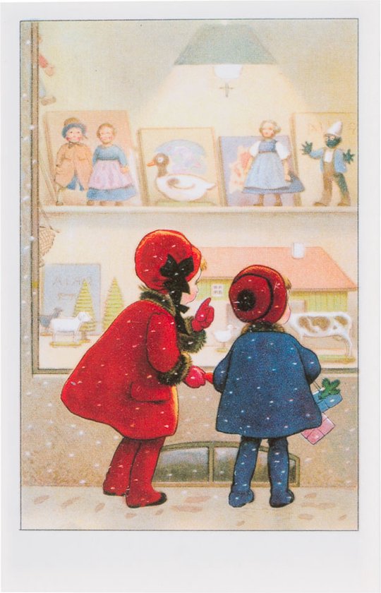 Nostalgische kerstkaarten - 12 stuks - Klassieke Vintage afbeeldingen - Winter - Sneeuw - Feestelijk - Jaarwisseling - Oude Brocante kerstkaarten