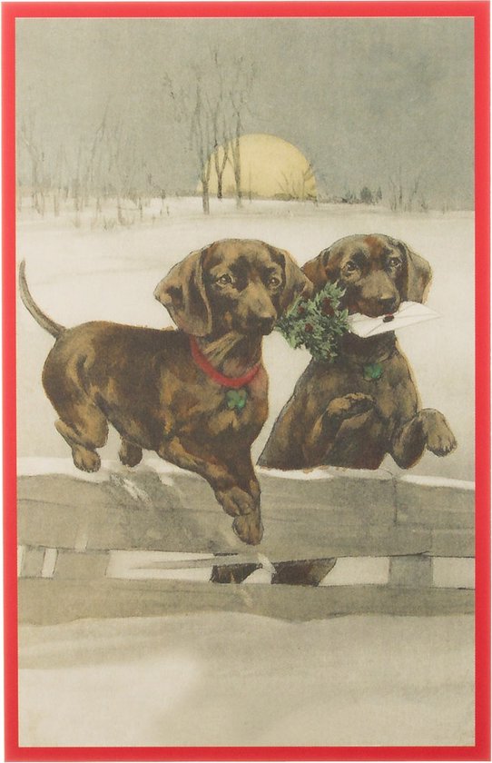 Nostalgische kerstkaarten - 15 stuks - Klassieke Vintage afbeeldingen - Winter - Sneeuw - Feestelijk - Jaarwisseling - Oude Brocante kerstkaarten