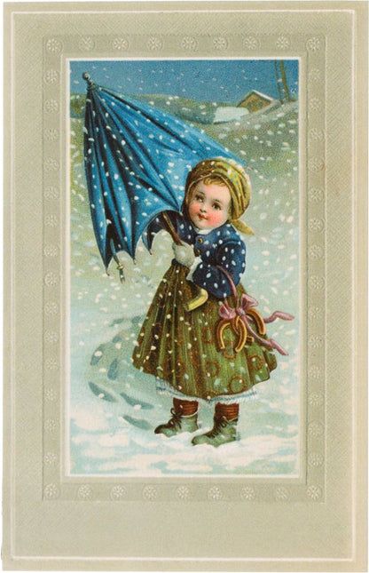 Nostalgische kerstkaarten - 12 stuks - Klassieke Vintage afbeeldingen - Winter - Sneeuw - Feestelijk - Jaarwisseling - Oude Brocante kerstkaarten