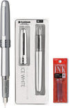 Platinum Japan - Plaisir Fountain Pen - FIJN - Vulpen - Ice White - penpunt: fijn 03 - Met extra navullingen Rood